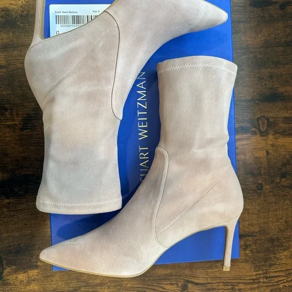 Stuart Weitzman Wren 75 Suede Bootie - Picture 4 of 15
